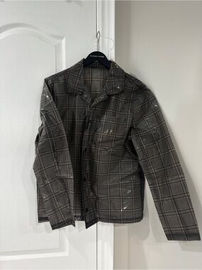 Men's Gray Plaid waterproof Jacket - Brand Unspecified
